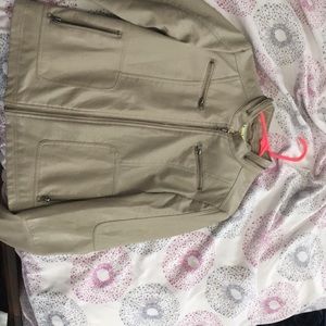 Faux leather jacket lightly used